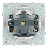 Розетка 1-местная с защитной шторкой с/з (механизм), STEKKER, 250В, 16А, серия Эмили, RST16-5110-01, белый фарфор, soft touch  49880