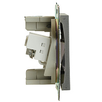 Розетка TV + компьютерная RJ-45 (механизм), серия Катрин, графит, GLS00-7106-06 49417 Розетка TV + компьютерная RJ-45 (механизм), серия Катрин, графит, GLS00-7106-06 49417