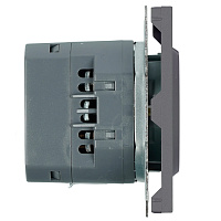 Розетка 1-местная з/ш с/з 16А + USB + Type C (механизм), Stekker, 250В, 20W, серия Эмили, платиново-серый, soft-touch, RST16-5119-10  50219