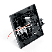 Розетка 1-местная c/з и с USB STEKKER, PST16-9011-03, 250В, 16А, с защитной шторкой, серия Эрна, черный 39480 Розетка 1-местная c/з и с USB STEKKER, PST16-9011-03, 250В, 16А, с защитной шторкой, серия Эрна, черный 39480