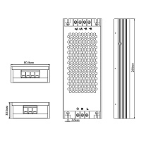 Трансформатор электронный для светодиодной ленты 400W 48V 210*81*30мм IP20 (драйвер), LB049 FERON Трансформатор электронный для светодиодной ленты 400W 48V 210*81*30мм IP20 (драйвер), LB049 FERON