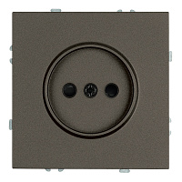 Розетка 1-местная с защитной шторкой (механизм), STEKKER,  б/з, 250В, 16А, серия Эмили, RST16-5109-09, антрацит, soft touch 49928