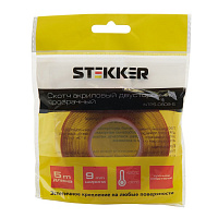 Скотч акриловый двусторонний STEKKER INTP5-0809-5 0,8*9 мм,длина 5м, прозрачный , красная подложка 39144 Скотч акриловый двусторонний STEKKER INTP5-0809-5 0,8*9 мм,длина 5м, прозрачный , красная подложка 39144