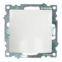 Кабельный вывод (механизм), STEKKER, серия Катрин, белый, GLS00-7116-01  49463 Кабельный вывод (механизм), STEKKER, серия Катрин, белый, GLS00-7116-01  49463