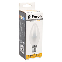 Лампа светодиодная Feron LB-717 Свеча E14 15W 230V 2700K 38255 Лампа светодиодная Feron LB-717 Свеча E14 15W 230V 2700K 38255