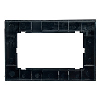 Рамка  2-местная (без перемычки), металл, STEKKER, MFR00-7012-05, серия Катрин, черный 50032