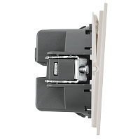 Выключатель 1-клавишный (механизм), STEKKER, 250В, 10А, серия Мия, RSW10-3103-08, пудровый жемчуг 50472