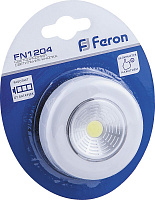 Светодиодный светильник-кнопка Feron FN1204 (1шт в блистере), 2W, белый артикул 23373 Светодиодный светильник-кнопка Feron FN1204 (1шт в блистере), 2W, белый артикул 23373