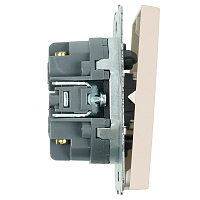 Переключатель перекрестный 2-клавишный (механизм), STEKKER, 250В, 10А, серия Эмили, RSW10-5111-08, кашемир, soft touch 50165