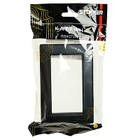 Рамка  2-местная (без перемычки),  пластик, STEKKER, PFR00-7012-05 , серия Катрин, черный 50046