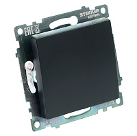 Переключатель перекрестный 1-клавишный (механизм), STEKKER GLS10-7110-05, 250V, 10А, серия Катрин, черный 49177 Переключатель перекрестный 1-клавишный (механизм), STEKKER GLS10-7110-05, 250V, 10А, серия Катрин, черный 49177