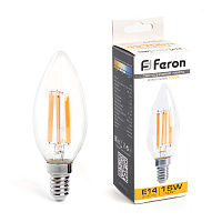 Лампа светодиодная Feron LB-717 Свеча E14 15W 230V 2700K 38256 Лампа светодиодная Feron LB-717 Свеча E14 15W 230V 2700K 38256