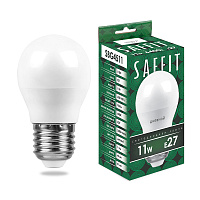 Лампа светодиодная SAFFIT SBG4511 Шарик E27 11W 230V 6400K 55141 Лампа светодиодная SAFFIT SBG4511 Шарик E27 11W 230V 6400K 55141