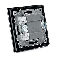 Выключатель 1-клавишный c индикатором STEKKER GLS10-7001-05, 250В, 10А, серия Катрин, черный 39503 Выключатель 1-клавишный c индикатором STEKKER GLS10-7001-05, 250В, 10А, серия Катрин, черный 39503