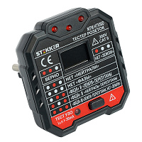 MTM HT106D Тестер розеток и УЗО, питание от сети 230V, черный MTM HT106D Тестер розеток и УЗО, питание от сети 230V, черный