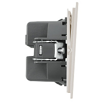 Выключатель 1-клавишный c индикатором (механизм), STEKKER, 250В, 10А, серия Мия, RSW10-3101-08, пудровый жемчуг 50475