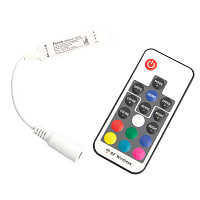 Контроллер RGB mini для светодиодной ленты с П/У,12-24V, LD66 Артикул 48032 Контроллер RGB mini для светодиодной ленты с П/У,12-24V, LD66 Артикул 48032