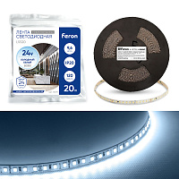 Светодиодная LED лента Feron LS520 стабилизированная, 120SMD(2835)/м 11Вт/м 24V 20000*10*1.22мм 6000К IP20 Светодиодная LED лента Feron LS520 стабилизированная, 120SMD(2835)/м 11Вт/м 24V 20000*10*1.22мм 6000К IP20