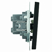 Переключатель перекрестный 1-клавишный (механизм), STEKKER, 250В, 10А, серия Эмили, RSW10-5110-05, черный уголь, soft touch 49845