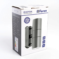 Светильник садово-парковый Feron DH0704,на стену, 2*GU10 230V, серый 11882 Светильник садово-парковый Feron DH0704,на стену, 2*GU10 230V, серый 11882