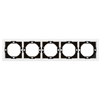 Рамка 5-местная, STEKKER, серия Мия, PFR00-3005-01, белая магнолия 50460