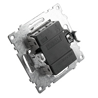Выключатель 2-клавишный (механизм), STEKKER GLS10-7104-03, 250V, 10А, серия Катрин, серебро 39578 Выключатель 2-клавишный (механизм), STEKKER GLS10-7104-03, 250V, 10А, серия Катрин, серебро 39578