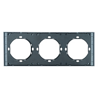 Рамка 3-местная, STEKKER, серия Мия, PFR00-3003-05, черный бархат 50463