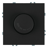 Выключатель диммирующий (механизм), STEKKER, 250В, 500W, серия Эмили, RSW10-5106-05, черный уголь, soft touch 49842