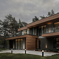 Светильник садово-парковый с датчиком освещенности/движения Feron DH0207, столб ,  E27 230V, черный 11683