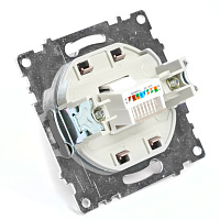 Розетка компьютерная 1-местная RJ-45 (механизм), STEKKER GLS00-7107-04, серия Катрин, шоколад 49023 Розетка компьютерная 1-местная RJ-45 (механизм), STEKKER GLS00-7107-04, серия Катрин, шоколад 49023