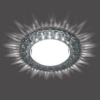 Светильник встраиваемый с белой LED подсветкой Feron CD4045 потолочный GX53 без лампы, серый, хром 41411 Светильник встраиваемый с белой LED подсветкой Feron CD4045 потолочный GX53 без лампы, серый, хром 41411