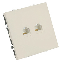 Розетка компьютерная 2-местная RJ-45 (механизм), STEKKER, серия Эмили, RST00-5111-08, кашемир, soft touch 49900 Розетка компьютерная 2-местная RJ-45 (механизм), STEKKER, серия Эмили, RST00-5111-08, кашемир, soft touch 49900