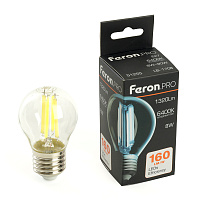 Лампа светодиодная Feron.PRO LB-1708 Шарик E27 1320LM 8W 175-265V 6400K 51255 Лампа светодиодная Feron.PRO LB-1708 Шарик E27 1320LM 8W 175-265V 6400K 51255