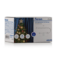 Светодиодная гирлянда Feron CL03 линейная 4м +1.5м 230V синий, c питанием от сети, контроллером, зеленый шнур Светодиодная гирлянда Feron CL03 линейная 4м +1.5м 230V синий, c питанием от сети, контроллером, зеленый шнур