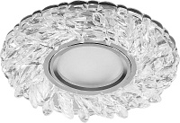 Светильник встраиваемый с белой LED подсветкой Feron CD915 потолочный MR16 G5.3 прозрачный Светильник встраиваемый с белой LED подсветкой Feron CD915 потолочный MR16 G5.3 прозрачный