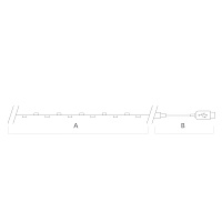 Гирлянда линейная Feron CL575 Роса, статичная, 5м USB 2700K , прозрачный шнур Гирлянда линейная Feron CL575 Роса, статичная, 5м USB 2700K , прозрачный шнур