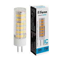 Лампа светодиодная Feron LB-433 G4 7W 175-265V 6400K 25865 Лампа светодиодная Feron LB-433 G4 7W 175-265V 6400K 25865