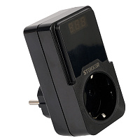 Реле напряжения для розетки регулируемое  STEKKER  VPR-200B, 220В, 16A 50690 Реле напряжения для розетки регулируемое  STEKKER  VPR-200B, 220В, 16A 50690