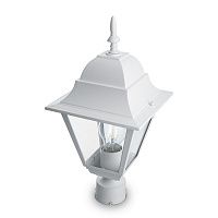 Светильник садово-парковый Feron 4103/PL4103 четырехгранный на столб 60W E27 230V, белый 11017 Светильник садово-парковый Feron 4103/PL4103 четырехгранный на столб 60W E27 230V, белый 11017