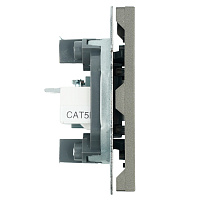 Розетка TV + компьютерная RJ-45 (механизм), STEKKER, серия Эмили, RST00-5106-09, антрацит, soft touch 49924 Розетка TV + компьютерная RJ-45 (механизм), STEKKER, серия Эмили, RST00-5106-09, антрацит, soft touch 49924