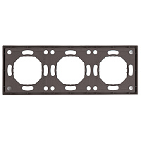 Рамка STEKKER, PFR00-5003-09 3-местная, серия Эмили, антрацит, soft touch 49938