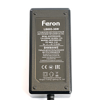 Трансформатор электронный для светодиодной ленты 30W 12V (драйвер), LB005 FERON Артикул 21489 Трансформатор электронный для светодиодной ленты 30W 12V (драйвер), LB005 FERON Артикул 21489