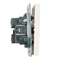 RSW10-5103-01 Выключатель 1-клавишный (механизм), STEKKER, 250В, 10А, серия Эмили, белый фарфор, soft touch 49865