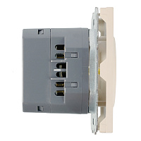 Розетка 1-местная з/ш с/з 16А + USB + Type C (механизм), STEKKER, 250В, 20W, серия Эмили, RST16-5119-08, кашемир, soft touch 50360