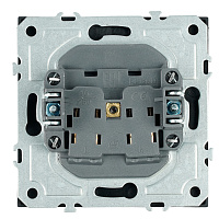 Розетка 1-местная с з/ш, б/з (механизм), СЗК, STEKKER, 250В, 16А, серия Эмили, RST16-5109-05ZK, черный уголь, soft touch 50250