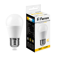 Лампа светодиодная Feron LB-750 Шарик E27 11W 175-265V 2700K 25949 Лампа светодиодная Feron LB-750 Шарик E27 11W 175-265V 2700K 25949