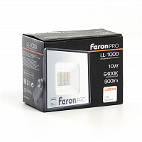 Светодиодный прожектор Feron.PRO LL-1000 IP65 10W 6400K  черный 41537 Светодиодный прожектор Feron.PRO LL-1000 IP65 10W 6400K  черный 41537