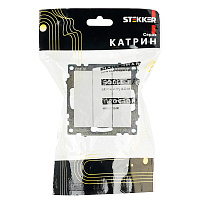 Выключатель 3-клавишный (механизм), STEKKER GLS10-7108-01, 250V, 10А, серия Катрин, белый  49171 Выключатель 3-клавишный (механизм), STEKKER GLS10-7108-01, 250V, 10А, серия Катрин, белый  49171