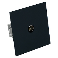 Розетка телевизионная 1-местная (механизм), STEKKER, 75 Ом, 5-862МГц, серия Мия, RST00-3108-05, черный бархат 50449