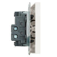 Переключатель 1-клавишный (механизм), STEKKER, 250В, 10A, серия Эмили, RSW10-5105-01, белый фарфор, soft touch 49867